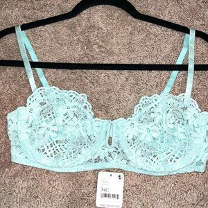 Free People Made You Look Lace Balconette Bra